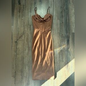 House of CB Myrna Satin Corset Dress